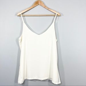 H&M classic semi sheer plunge v neck blouse Sz 12